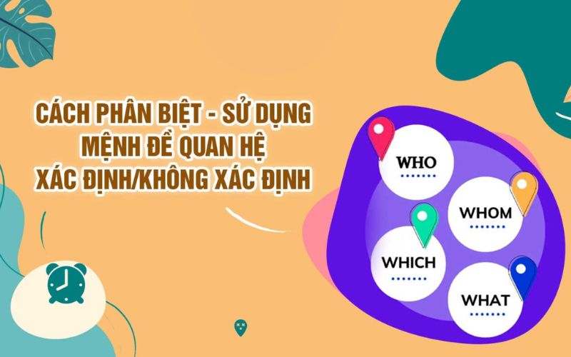 So sánh mệnh đề quan hệ xác định và không xác định